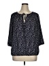 Ann Taylor 100% Polyester Blue 3/4 Sleeve T-Shirt Size XL - photo 1