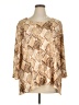 Alfred Dunner Tan 3/4 Sleeve Blouse Size XL - photo 1
