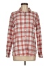 Garnet Hill 100% Cotton Plaid Red Long Sleeve Blouse Size 8 - photo 1