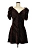 Topshop 100% Polyester Chevron-herringbone Brown Cocktail Dress Size 8 - photo 1