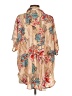 Cupshe 100% Polyester Tropical Tan Short Sleeve Blouse Size S - photo 2