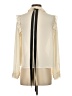 Zara Basic 100% Polyester Ivory Long Sleeve Blouse Size XS - photo 2