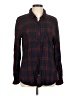 Rails 100% Rayon Plaid Burgundy Long Sleeve Button-Down Shirt Size M - photo 1