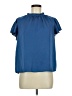 Shein 100% Polyester Blue Short Sleeve Blouse Size 6 - photo 1