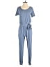 Serra Solid Blue Jumpsuit Size M - photo 1
