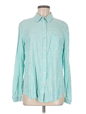 Susan Graver Long Sleeve Button-Down Shirt (view 1)