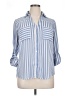 Iz Byer 100% Polyester Stripes Blue 3/4 Sleeve Blouse Size XL - photo 1