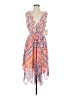 Sangria 100% Polyester Print Orange Casual Dress Size 6 - photo 1