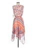Sangria 100% Polyester Print Orange Casual Dress Size 6 - photo 2