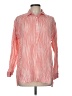 J. McLaughlin Stripes Red Long Sleeve Button-Down Shirt Size M - photo 1