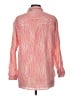 J. McLaughlin Stripes Red Long Sleeve Button-Down Shirt Size M - photo 2