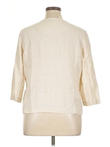 JM Collection 3/4 Sleeve Button-Down Shirt (view 2)