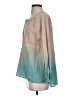 Stark X 100% Cotton Color Block Teal Long Sleeve Blouse Size XS - photo 5
