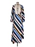 Topshop 100% Polyester Stripes Blue Casual Dress Size 8 - photo 2