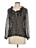 Ann Taylor 100% Polyester Polka Dots Black 3/4 Sleeve Blouse Size 10 - photo 1