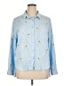 Billy T 100% Lyocell Print Blue Long Sleeve Button-Down Shirt Size XL - photo 1