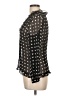 Ann Taylor 100% Polyester Polka Dots Black 3/4 Sleeve Blouse Size 10 - photo 5