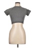 OQQ Tweed Gray Short Sleeve Turtleneck Size L - photo 1