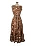 Perceptions Polka Dots Brown Cocktail Dress Size L - photo 1