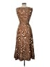 Perceptions Polka Dots Brown Cocktail Dress Size L - photo 2