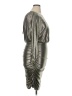 Eliza J Metallic Silver Gold Cocktail Dress Size 14 - photo 4