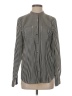 Banana Republic 100% Polyester Stripes Silver Long Sleeve Top Size S - photo 1