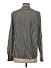 Banana Republic 100% Polyester Stripes Silver Long Sleeve Top Size S - photo 2