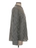 Banana Republic 100% Polyester Stripes Silver Long Sleeve Top Size S - photo 4