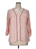 My Michelle 100% Polyester Color Block Pink 3/4 Sleeve Blouse Size XL - photo 1
