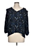Roan + Ryan 100% Polyester Blue 3/4 Sleeve Blouse Size L - photo 1