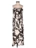 Halogen 100% Viscose Graphic Gray Brown Casual Dress Size XS - photo 1