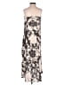 Halogen 100% Viscose Graphic Gray Brown Casual Dress Size XS - photo 2