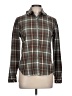 Assorted Brands 100% Cotton Plaid Gray Brown Long Sleeve Button-Down Shirt Size 10 - photo 1