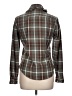 Assorted Brands 100% Cotton Plaid Gray Brown Long Sleeve Button-Down Shirt Size 10 - photo 2