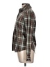 Assorted Brands 100% Cotton Plaid Gray Brown Long Sleeve Button-Down Shirt Size 10 - photo 5