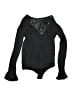 Paige 100% Polyester Black Bodysuit Size S - photo 1