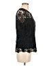 NANETTE Nanette Lepore 100% Polyester Black Short Sleeve Blouse Size M - photo 4