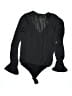 Paige 100% Polyester Black Bodysuit Size S - photo 2