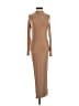 PrettyLittleThing Solid Tan Casual Dress Size 4 - photo 1