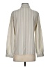 Shein Stripes Ivory Long Sleeve Blouse Size S - photo 2