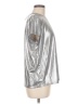 Torrid Metallic Silver Short Sleeve T-Shirt Size Med Plus (00) - photo 4
