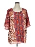Weekend Suzanne Betro Orange Short Sleeve Blouse Size XL - photo 1