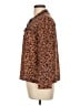 Point Sur 100% Silk Animal Print Brown Long Sleeve Silk Top Size L - photo 5
