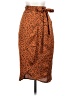 Boohoo 100% Polyester Animal Print Orange Casual Skirt Size 2 - photo 1