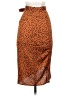 Boohoo 100% Polyester Animal Print Orange Casual Skirt Size 2 - photo 2