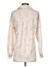Unbranded 100% Polyester Floral Ivory Long Sleeve Blouse Size XS - photo 2