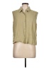 Express Green Tan Sleeveless Button-Down Shirt Size L - photo 1