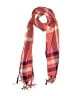 Italy Design Plaid Burgundy Orange Scarf One size - photo 1