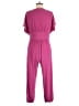 WISHES Solid Pink Jumpsuit Size L - photo 2
