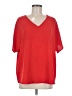 Entro 100% Polyester Red Short Sleeve Top Size M - photo 1